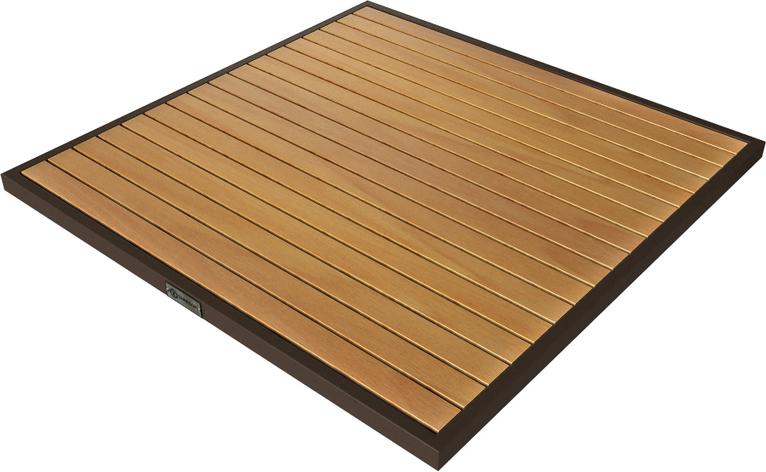 Tarrison - Ace II 32" Bronze and Natural Square Table Top - AOG38SQ32NABR