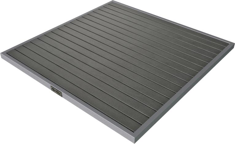 Tarrison - Ace II 32" Silver and Slate Square Table Top - AOG38SQ32SSST