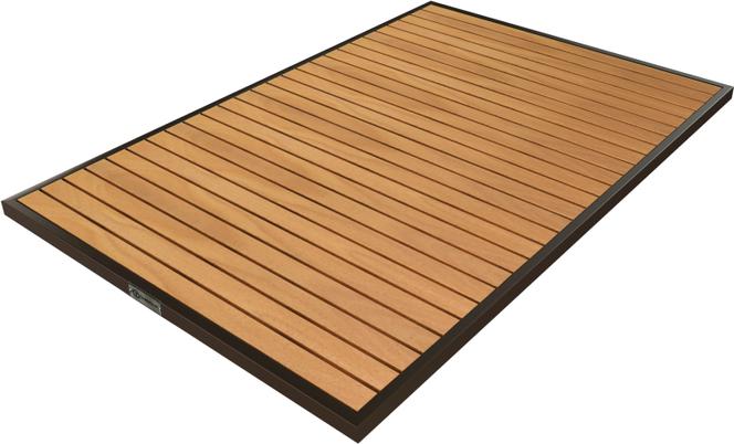 Tarrison - Ace II 32" x 48" Bronze and Natural Rectangular Table Top - AOG38RT28NABR