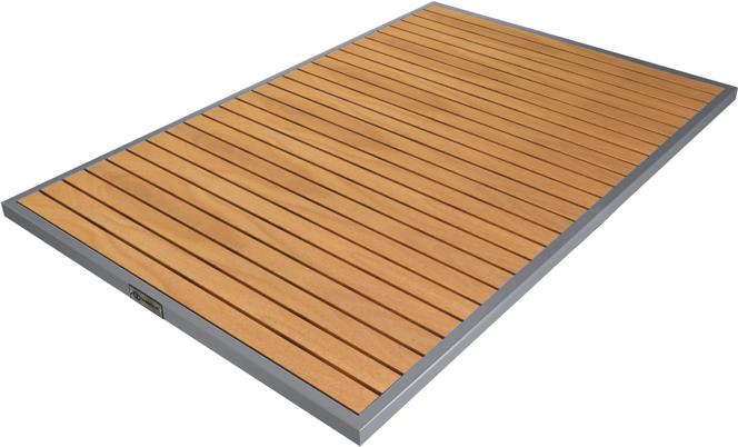 Tarrison - Ace II 32" x 48" Silver and Natural Rectangular Table Top - AOG38RT28SSNA