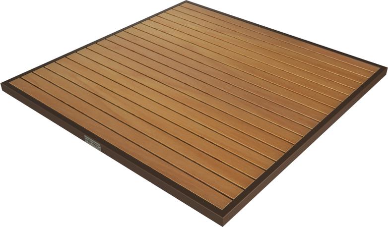 Tarrison - Ace II 36" Bronze and Natural Square Table Top - AOG38SQ36NABR