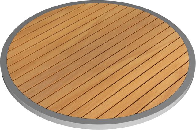 Tarrison - Ace II 36" Silver and Natural Round Table Top - AOG38RD36SSNA