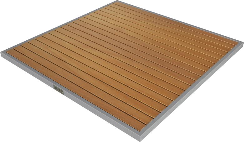 Tarrison - Ace II 36" Silver and Natural Square Table Top - AOG38SQ36SSNA