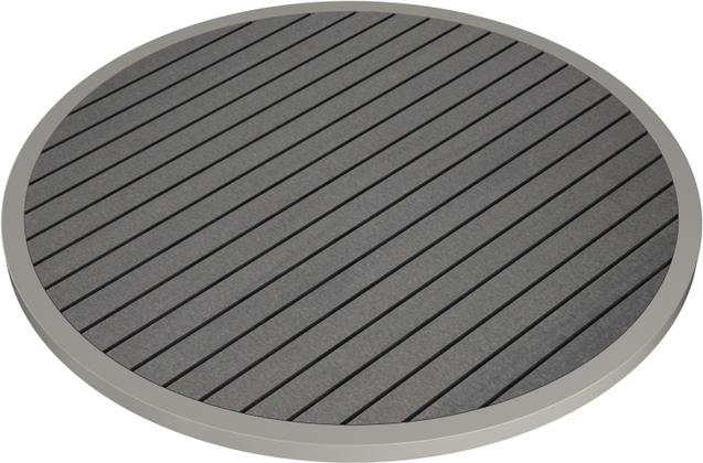Tarrison - Ace II 36" Silver and Slate Round Table Top - AOG38RD36SSST
