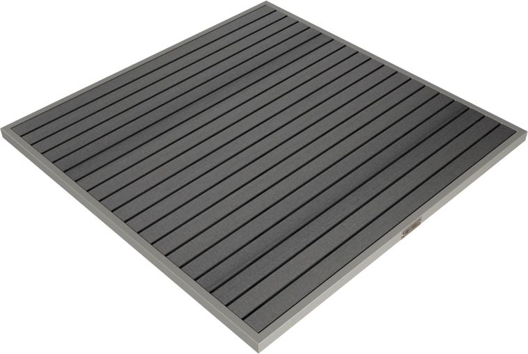 Tarrison - Ace II 36" Silver and Slate Square Table Top - AOG38SQ36SSST