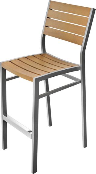 Tarrison - Ace Natural, Silver Frame Barstool - ASG3703SSNA