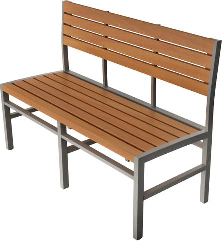 Tarrison - Ace Natural, Silver Frame Dining Bench - ASG370B1SSNA