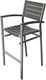 Tarrison - Ace Slate, Silver Frame Barstool with Arms - ASG3703ASSST
