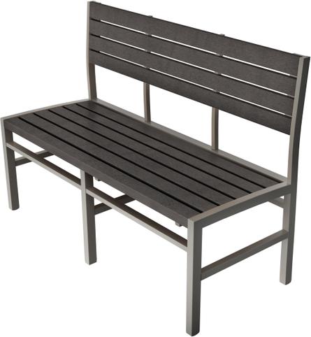 Tarrison - Ace Slate, Silver Frame Dining Bench - ASG370B1SSST