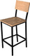 Tarrison - Addison Kona Natural Seat and Back with Black Frame Barstool - ISA4303BLNA-KIT