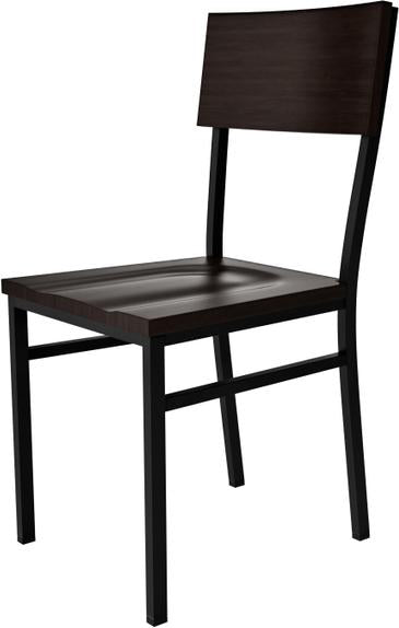 Tarrison - Addison Kona Seat and Back and Black Frame Side Chair - ISA4301BLKN-KIT