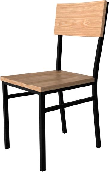 Tarrison - Addison Natural Seat and Back and Black Frame Side Chair - ISA4301BLNA-KIT