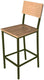 Tarrison - Addison Natural Seat and Back and Green Frame Barstool - ISA4303GRNA-KIT