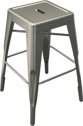 Tarrison - Amelia Silver Frame and Saddle Seat Backless Counter Stool - ISG1204SSDS