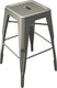 Tarrison - Amelia Silver Frame and Saddle Seat Backless Counter Stool - ISG1204SSDS