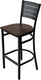 Tarrison - Aria Black Frame and Kona Wood Seat Bar Stool - ISG0103WBLKN-KIT