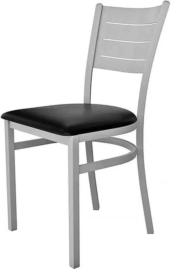 Tarrison - Aria Silver Frame and Hudson Vinyl Upholstery Side Chair - ISG0101UBLHU-KIT