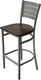 Tarrison - Aria Silver Frame and Kona Wood Seat Bar Stool - ISG0103WSWKN-KIT