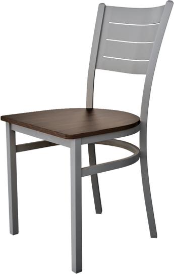 Tarrison - Aria Silver Frame and Kona Wood Seat Side Chair - ISG0101WSWKN-KIT
