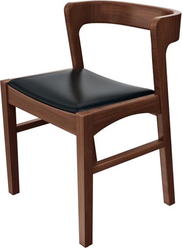 Tarrison - Bentley Walnut Wood Frame, Black Upholstery Cushion Side Chair - ISG0201BWHBL-KIT
