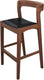 Tarrison - Bentley Walnut Wood Frame and Black Upholstery Cushion Barstool - ISG0203BWHBL-KIT