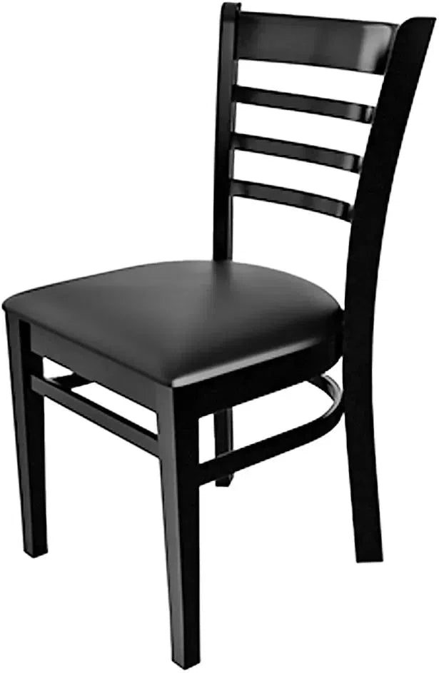 Tarrison - Carlisle Beechwood Black Frame and Black Vinyl Upholstery Side Chair - ISG0101UBKBL-KIT
