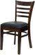 Tarrison - Carlisle Beechwood Side Chair with Frame: Walnut-02, Seat: Black Vinyl - ISG0101UWABL