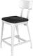 Tarrison - Cedric White Frame and Black Vinyl Upholstery Counter Stool - ISG0804UWHBL