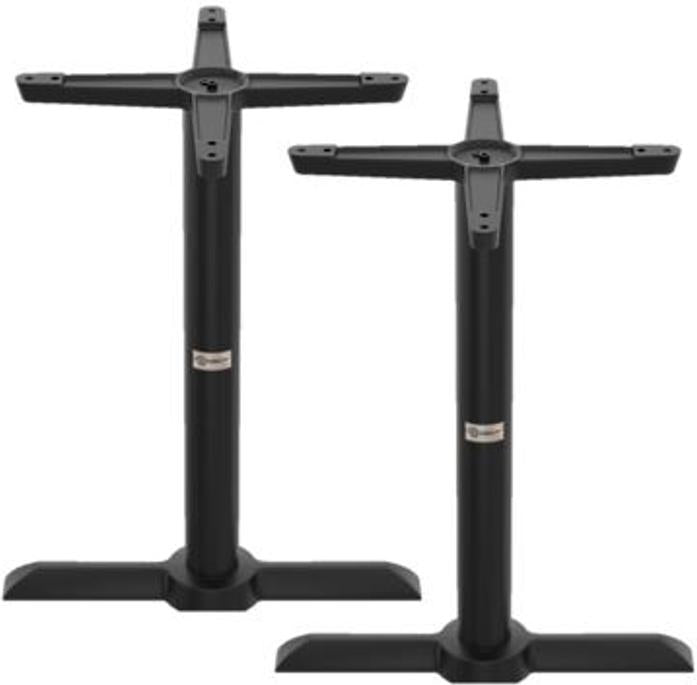 Tarrison - Core Collection 22" Bar Height Black All Weather Table with T-Base, Pack of 2 - ABG0112T22TBBR