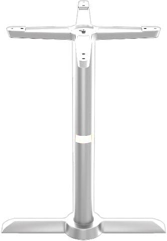 Tarrison - Core Collection 22" Dining Height Silver All Weather Table with Round Base - ABG411122S