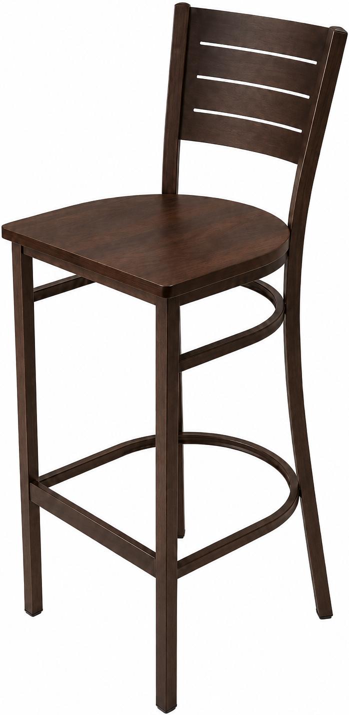 Tarrison - Dark Walnut Frame and Kona Wood Seat Spencer Bar Stool - ISG0403DWKN-KIT