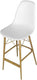 Tarrison - Eamon White Barstool with Natural Woodgrain Painted Legs - ISG0203NOWH-KIT