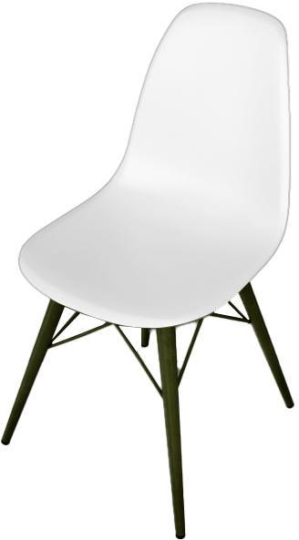 Tarrison - Eamon White Side Chair with Green Painted Legs - ISG0201GRWH-Kit