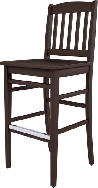 Tarrison - Educator Walnut Frame with Wood Seat Bar Stool - ISG0103WWLWL-KIT