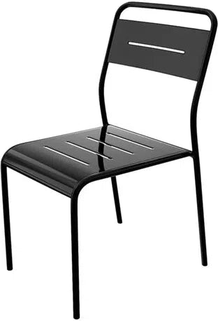 Tarrison - Garrett 18" Gloss Black Stackable Aluminum Side Chair - ASA2201GB