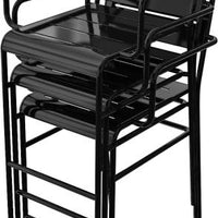 Tarrison - Garrett Gloss Black Stackable Aluminum Barstool - ASG2203GB