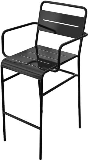 Tarrison - Garrett Gloss Black Stackable Aluminum Barstool - ASG2203GB