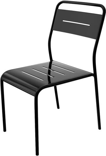 Tarrison - Garrett Gloss Black Stackable Aluminum Side Chair - ASG2201GB