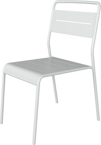 Tarrison - Garrett Matte White Stackable Aluminum Side Chair - ASG2201WH