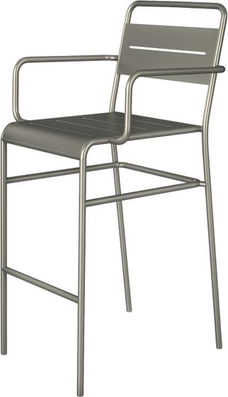 Tarrison - Garrett Silver Stackable Aluminum Barstool - ASG2203GS