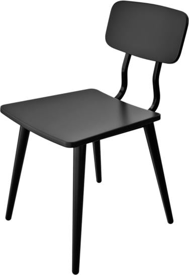 Tarrison - Kate Black Frame, Black Wood Seat and Back Side Chair - ISG0601WBLBL-KIT