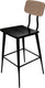 Tarrison - Kate Black Frame, Upholstered Black Seat and Distressed Saddle Back Barstool - ISG0603UDSBL-KIT