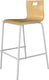 Tarrison - Lilo White frame, Natural Wood seat and back Barstool - ISG2803NAWH-KIT