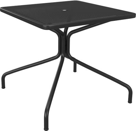 Tarrison - Maddox 32" Square Black Mesh Dining Table With Umbrella Hole - ATG21SQ32BL