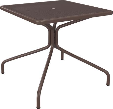 Tarrison - Maddox 32" Square Bronze Mesh Dining Table With Umbrella Hole - ATG21SQ32BR