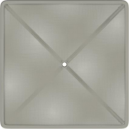 Tarrison - Maddox 36" Square Silver Mesh Dining Table With Umbrella Hole - ATG21SQ36S