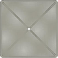 Tarrison - Maddox 36" Square Silver Mesh Dining Table With Umbrella Hole - ATG21SQ36S