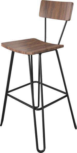 Tarrison - Natalie Saddle with Black Frame Barstool - ISG0503WDSBL-KIT