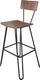 Tarrison - Natalie Saddle with Black Frame Barstool - ISG0503WDSBL-KIT