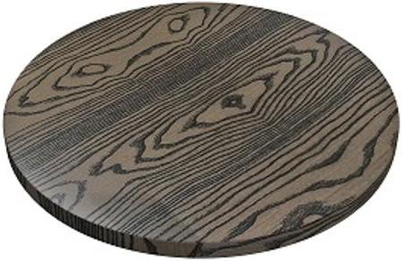 Tarrison - Seamless Thermofoil 24" Round Dark Walnut Table Top With T-Nuts - IOSTWT24RDDWA